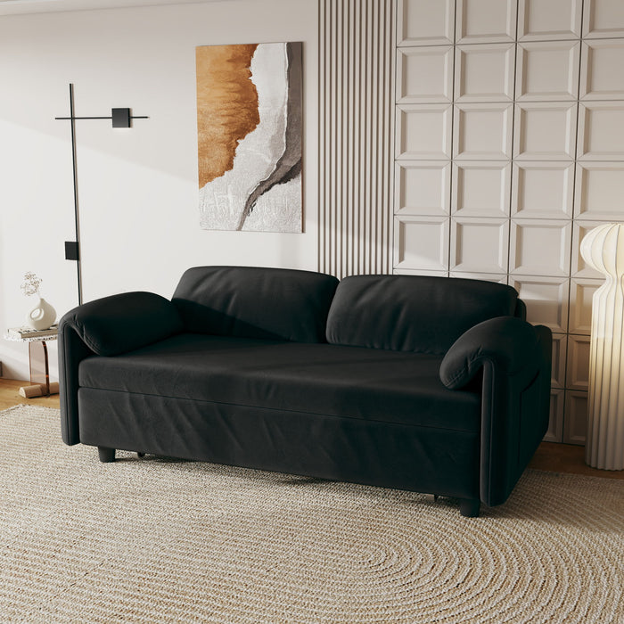 Sofa, Dual Purpose Lounge With Retractable Queen Size Bed