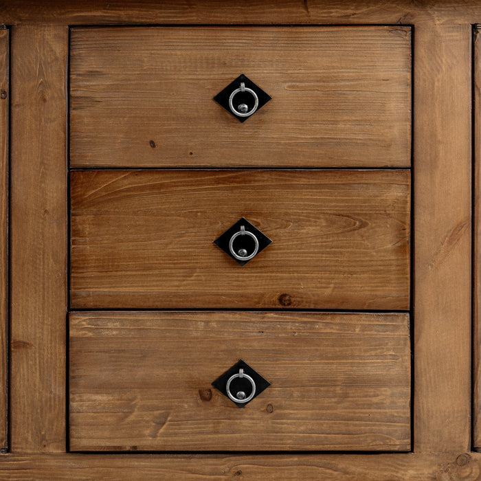 Amita - 3 Drawer 4 Door Cabinet - Brown