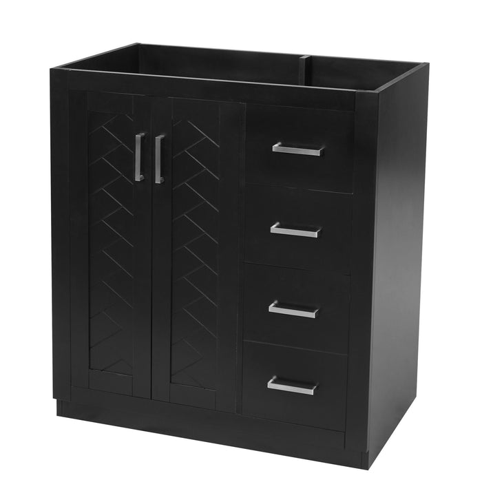 Retro Style Bathroom Vanity With 3 Drawers & Soft-Closing Doors