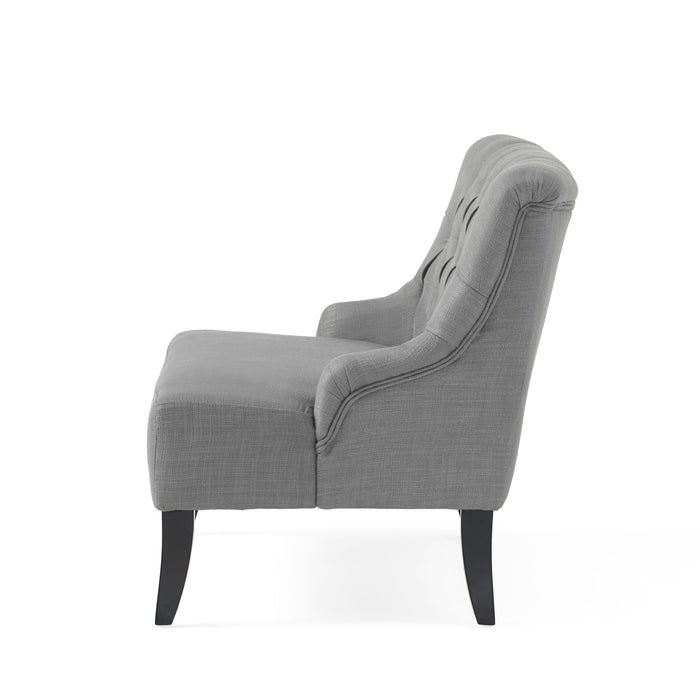 Nicole - French Style Upholstered Loveseat With Tufted Backrest