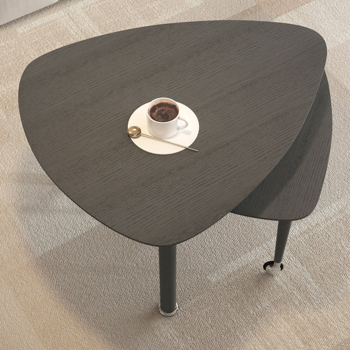 360 Degree Rotatable Coffee Table With Solid Legs