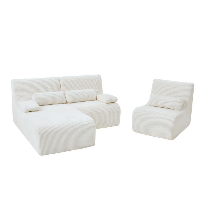 Oversized Sectional Sofa, Living Room Seating With Modular Design