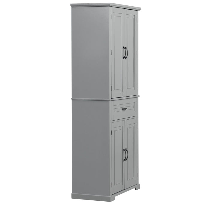 Bathroom Storage Cabinet With Doors And Drawer, Adjustable Shelf