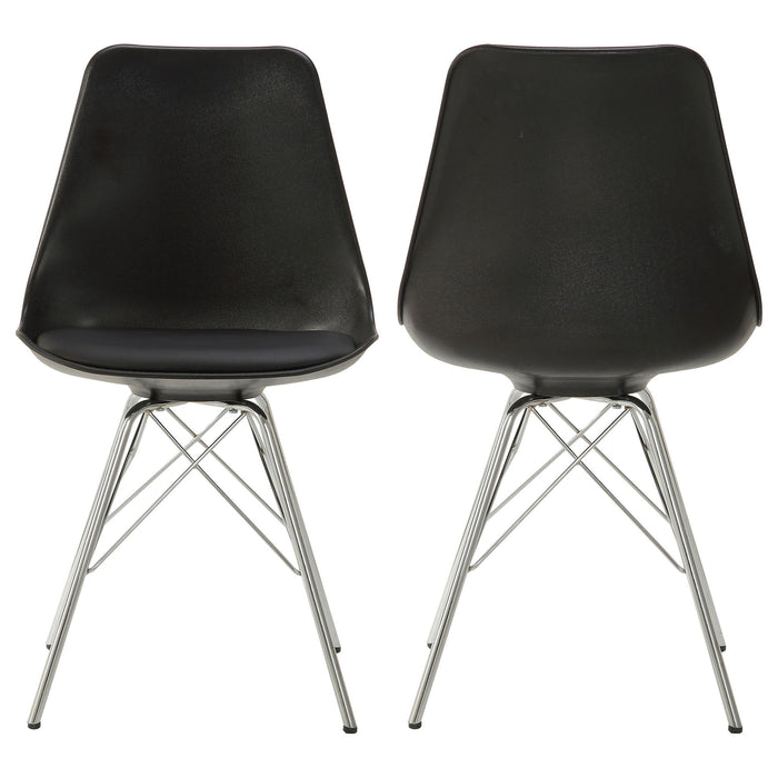 Padded Dining Chair (Set of 2) - Black