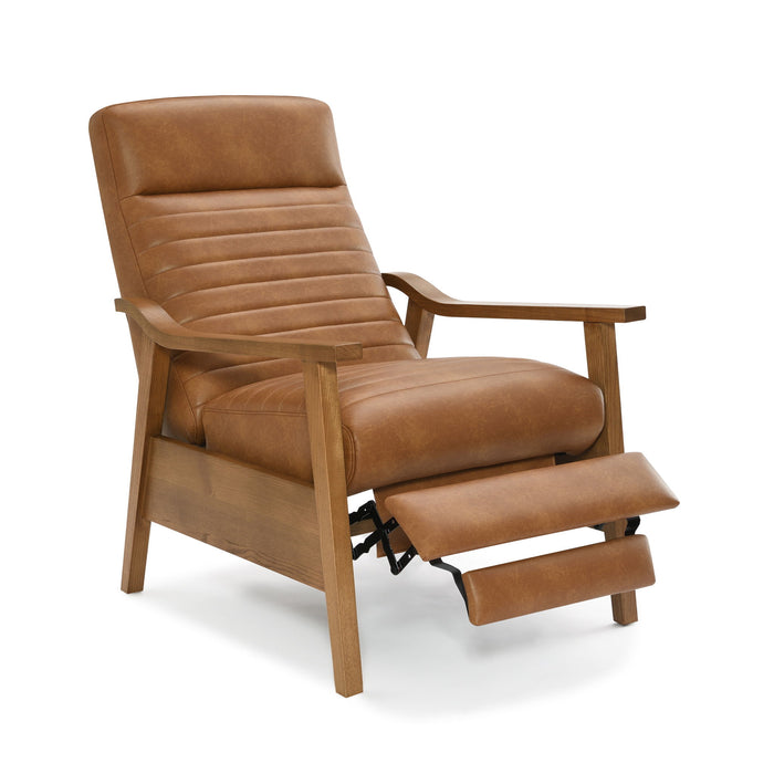 Asher - Modern Push Back Recliner With Wood Arms