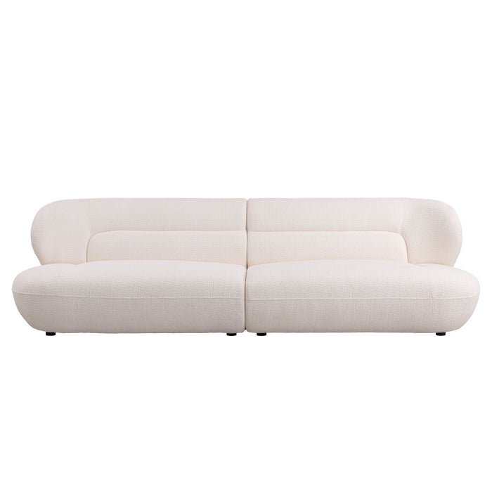 Modern Fashion Yp40116W Circular Curve Design Sofa, 4 Seater For Office & Bedroom - White