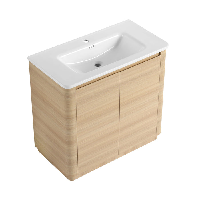 Freestanding Bathroom Vanity With Sink & 2 Soft Close Doors