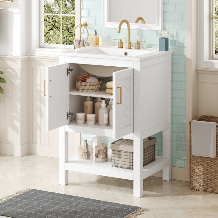 Modern Bathroom Vanity With Elegant Twill Design