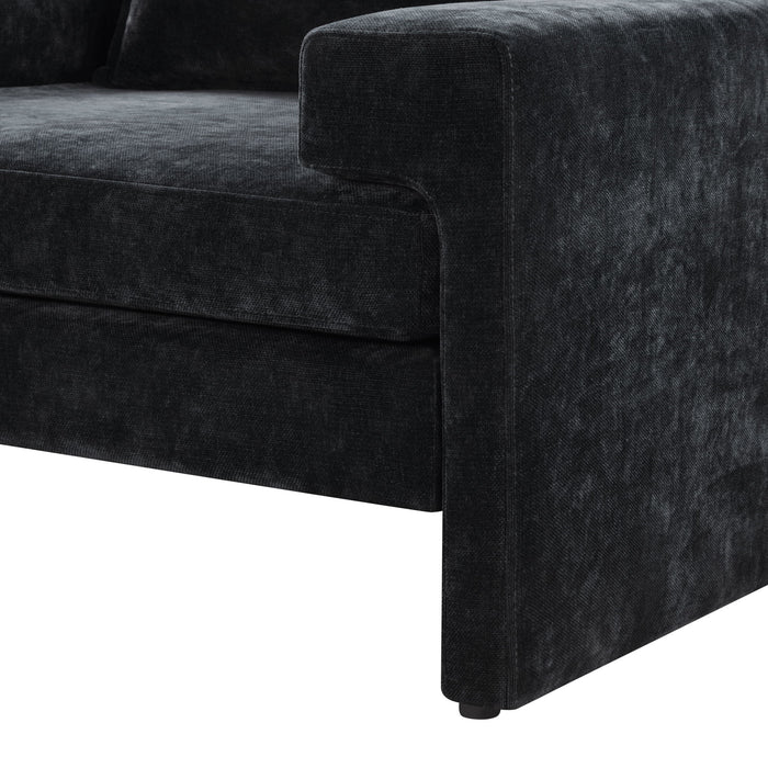 Upholstered Accent Chair With Wide Armrests And Ergonomic Back Support