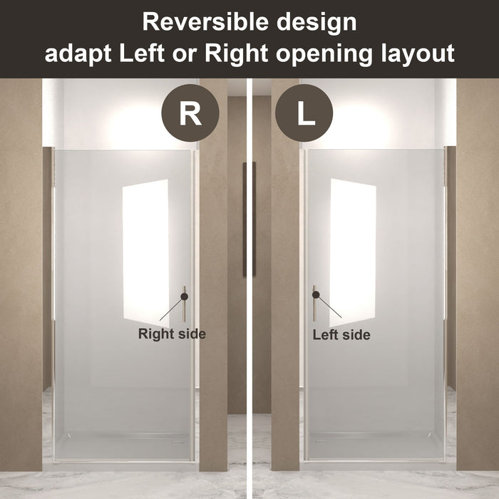 Shower Door With Glass And Explosion Proof Safety Film
