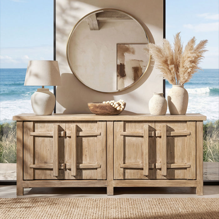 Rowan - 4 Door Sideboard Cabinet - Natural