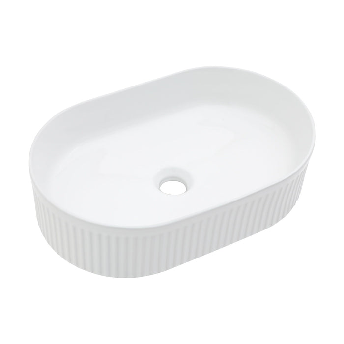 Vessel Oval Bathroom Sink - White