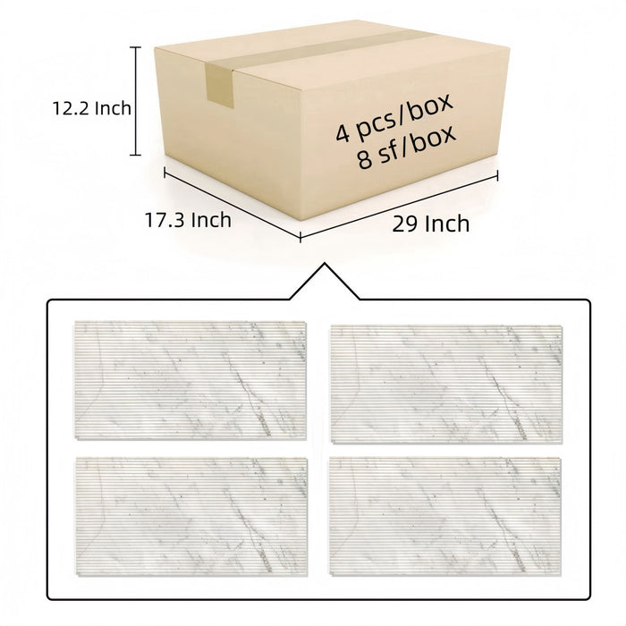 Snow Mountain Ol Textured Marble Tiles For Wall Decoration - White / Natural