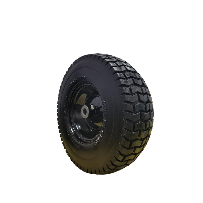 Flat Free Tire And Wheel Assemblies For Riding Lawn Mowers With 3" Hub - Black