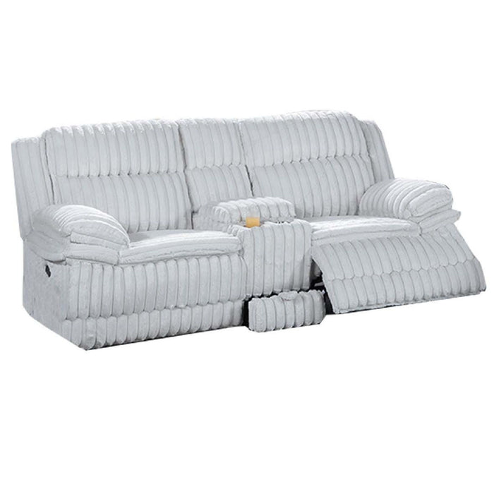 Contemporary Motion Loveseat With Console Storage