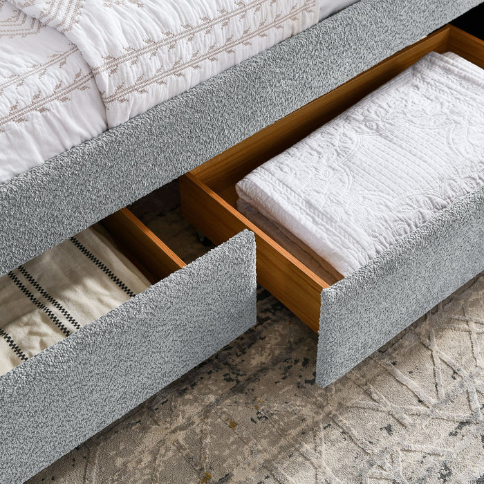 Upholstered Daybed & 2 Drawers