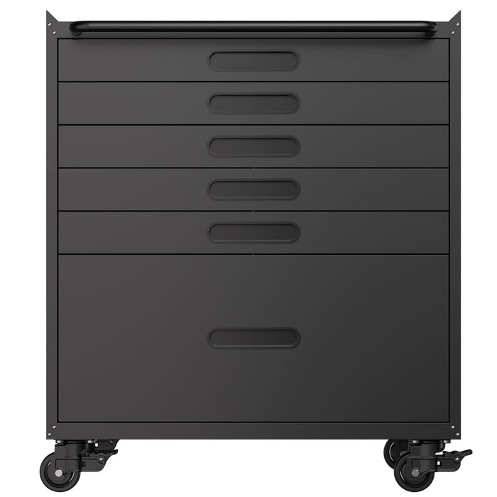 Rolling Tool Cabinet Heavy Duty Garage Storage With Lockable Doors & Drawers