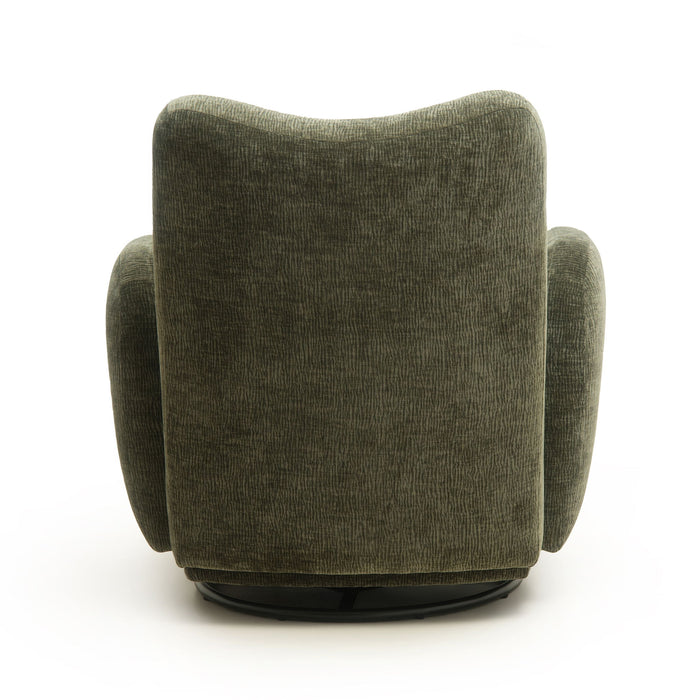 360° Swivel Accent Chair For Living Room - Olive Green