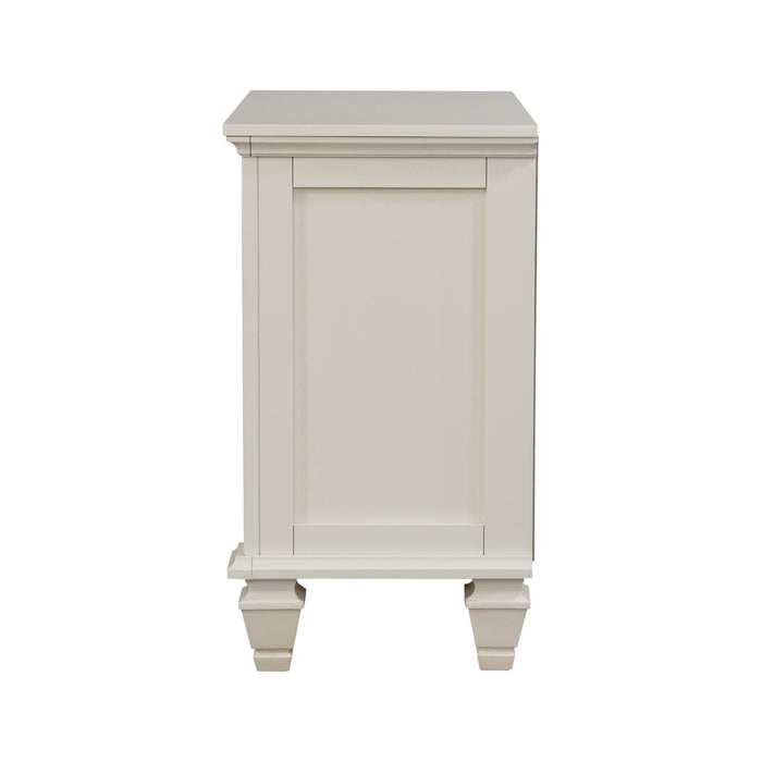 Cottage 3 Drawer Nightstand With Pull Out Tray - Cream White