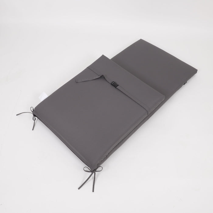 2 Piece Outdoor Chaise Lounge Cushion Set, Replacement Cushions For Patio Furniture