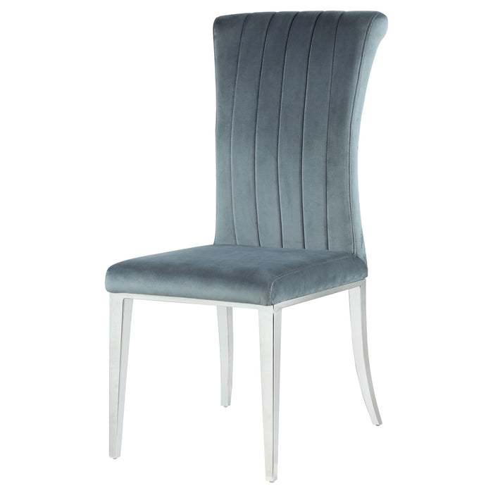Tufted Side Upholstered Dining Chair (Set of 2) - Gray