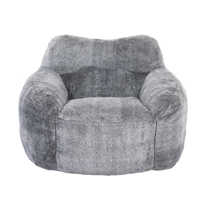 Beanbag Sofa Chair With Armrests Stuffed High Density Foam
