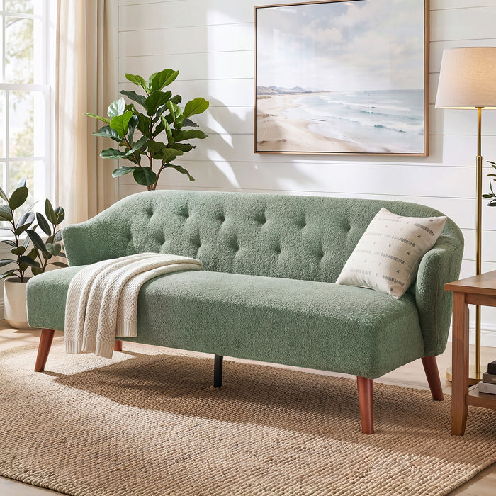 3 Seater Tufted Upholstered Couch Comfy Living Room Sofa