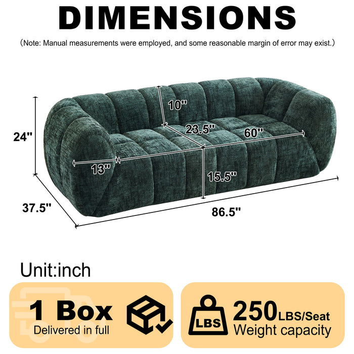Modern Sofa With Piano Key Backrest
