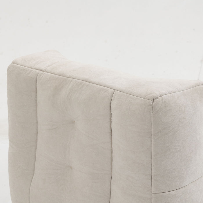 Modern Indoor Fluffy Bean Bag Chair With Memory Foam And Ottoman, Super Soft