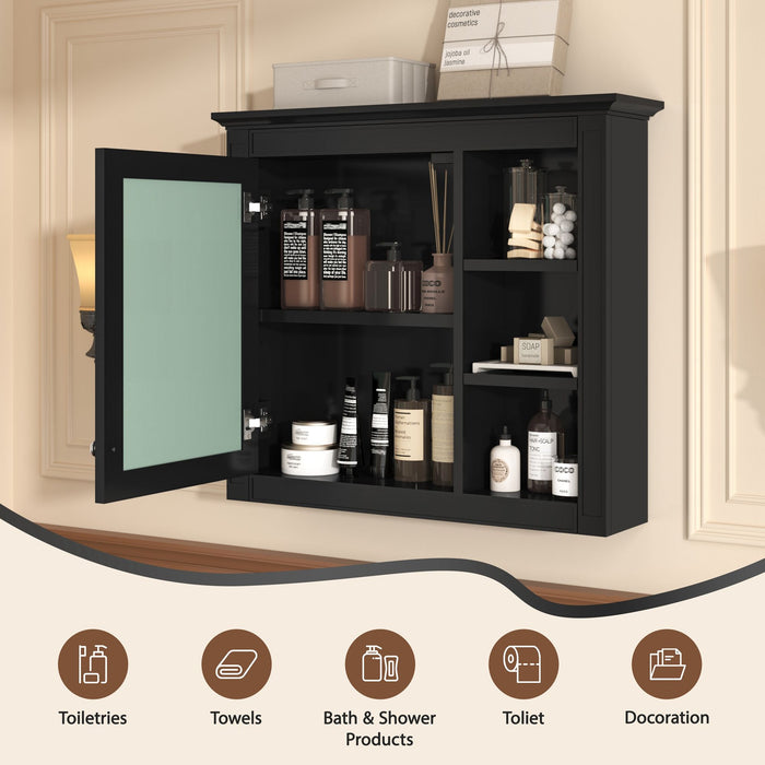 Modern Wall-Mounted Medicine Cabinet With Mirror