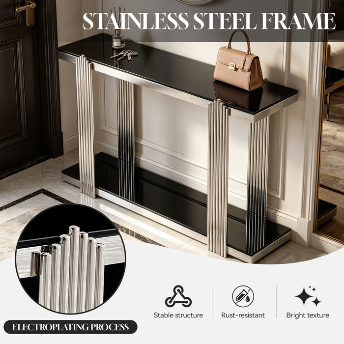 Console Table With Double Tier Storage