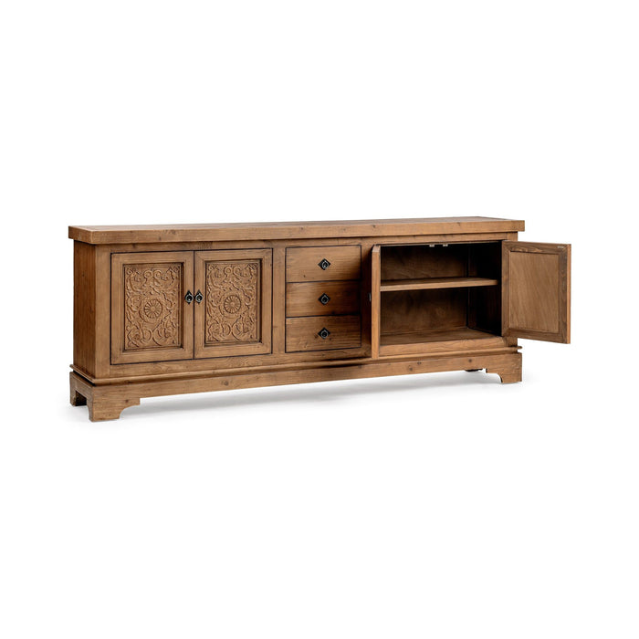 Amita - 3 Drawer 4 Door Cabinet - Brown