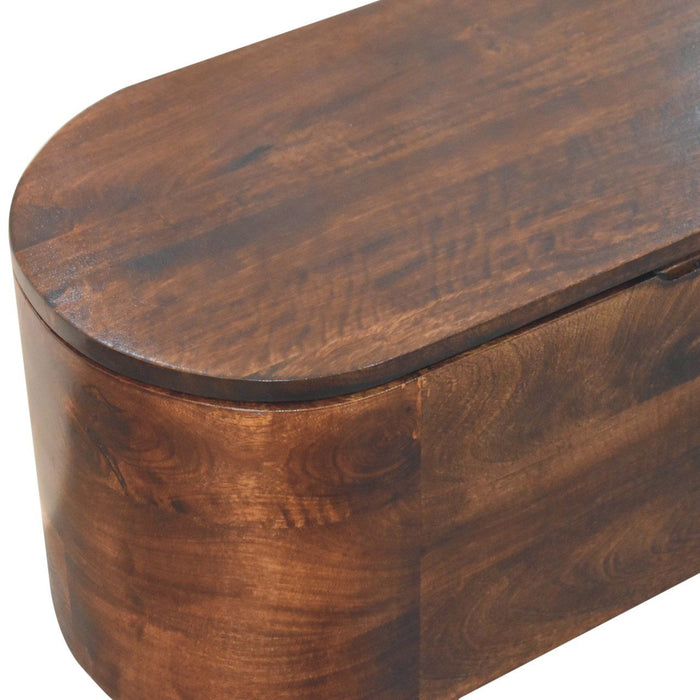 Rounded Lid Up Blanket Box