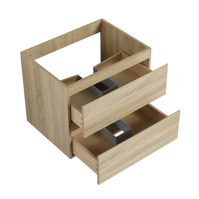 Wall Mounted Bathroom Vanity With Sink, 2 Soft Close Drawers