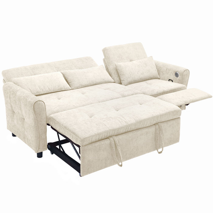3 Seater Sofa Bed And Reversible Recliner