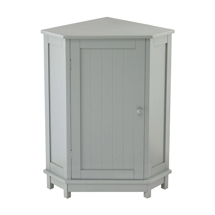 Bathroom Cabinet Triangle Corner Storage Cabinet With Adjustable Shelf Modern Style