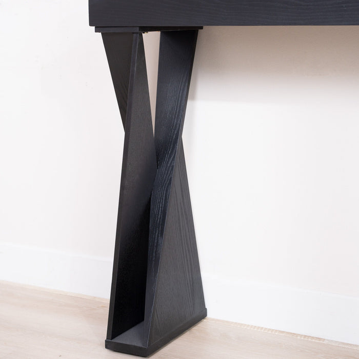 Console Table With Crossed Legs For Hallway - Black