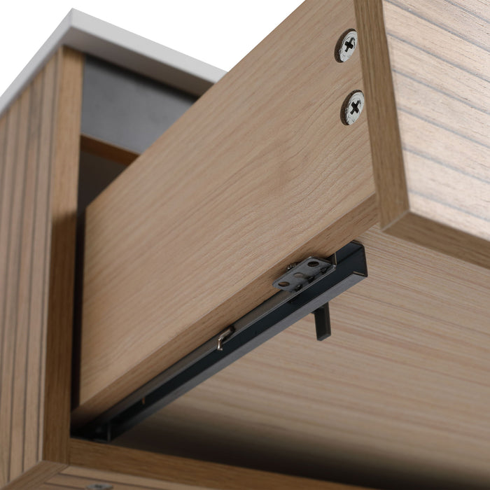 Wall Mounted Bathroom Vanity With Art Sink & 1 Soft Close Drawer