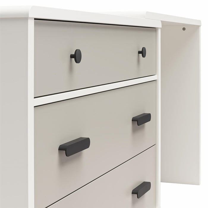 Valencia - 3 Drawer Dresser And Desk - Taupe