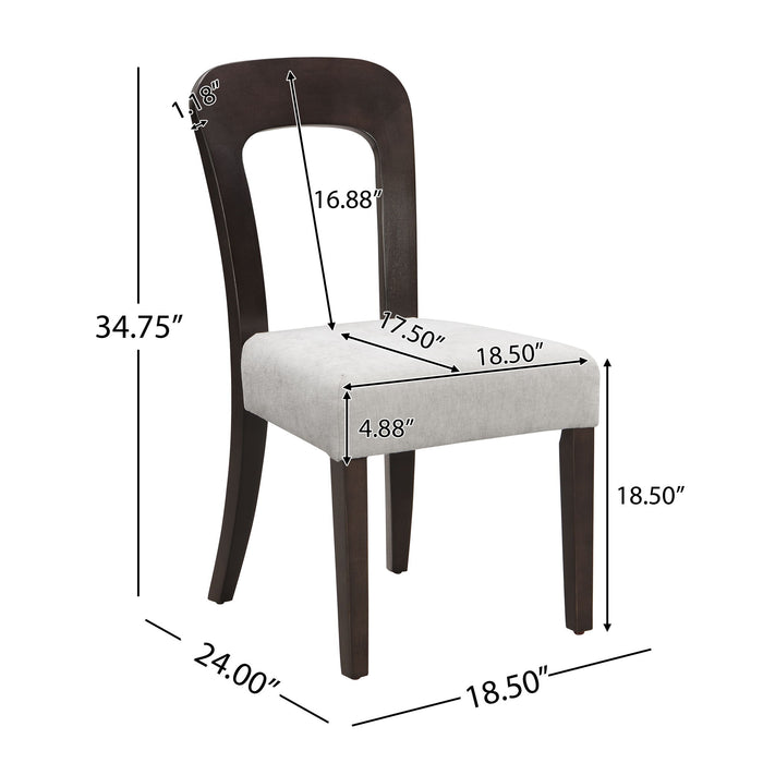 Upholstered Dining Chairs (Set of 2) - Gray
