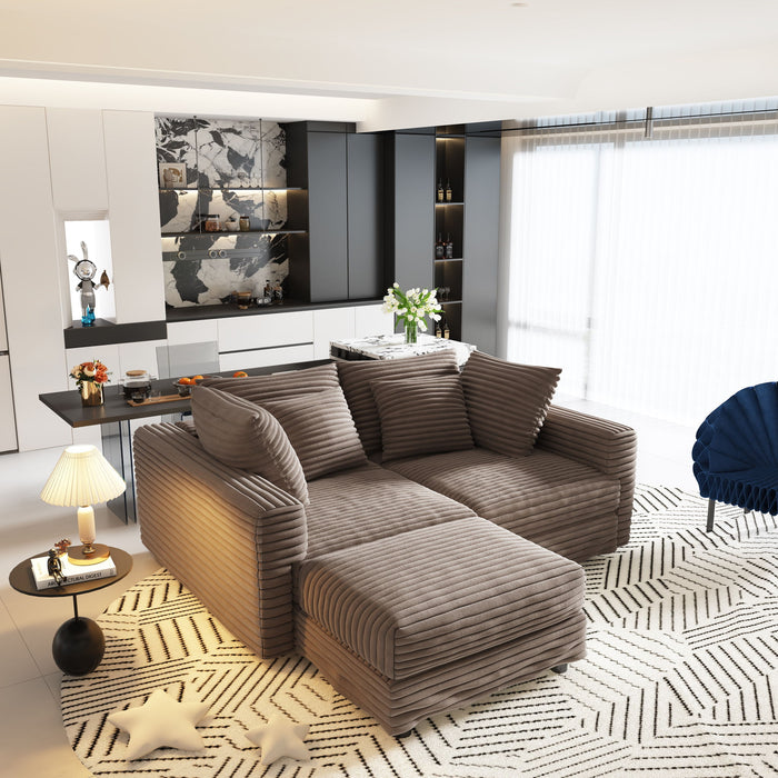 Modern Comfy Upholstered Sofa Cloud Couch & Deep Seat Couches