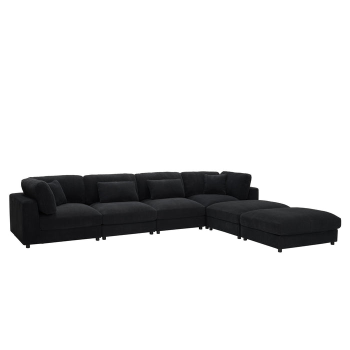 Upholstered Modular Sectional & Custom Configuration And Toss Pillows