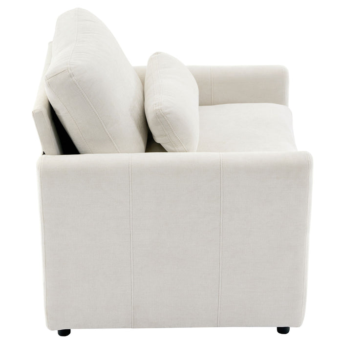 Cozy Upholstered Plush Cushion Armchair For Living Room