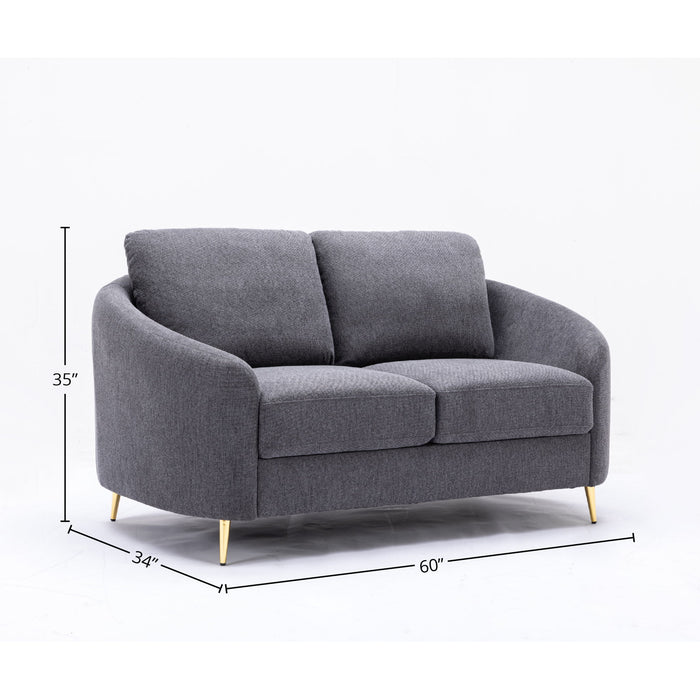 Yuina - 3 Pieces Living Room Set - Gray