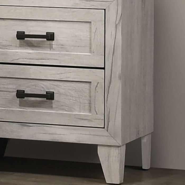 Nightstand, Bedside Table - White Washed