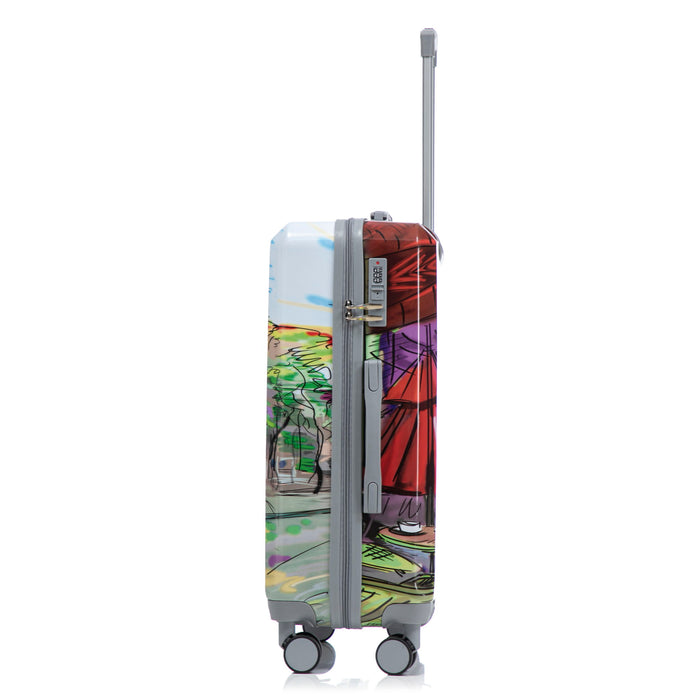 3 Piece Spinner Luggage Set 20" / 24" / 28" With Combination Lock And Silent Wheels - Coffee