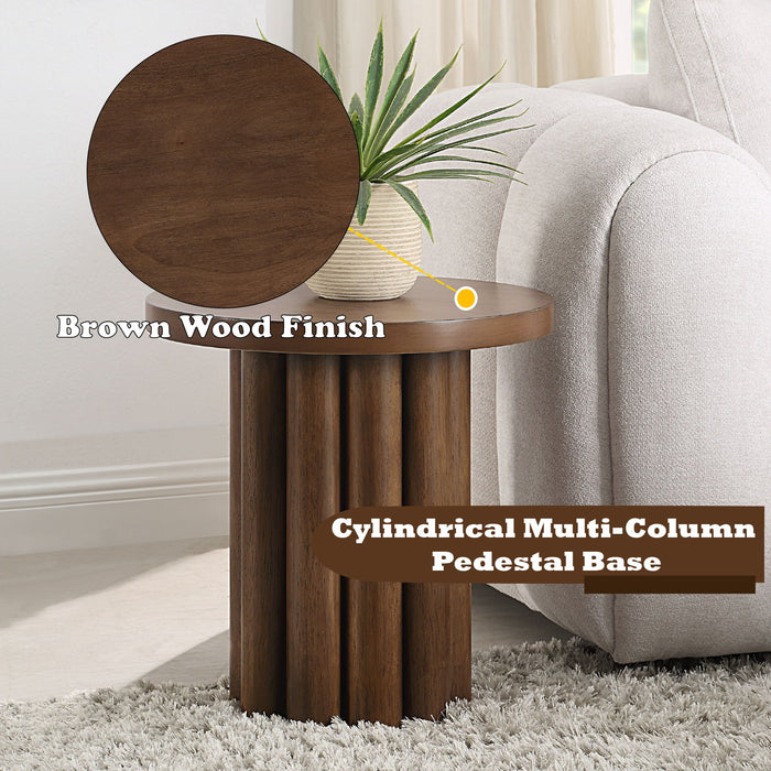 Loanna - Wooden Color End Table - Brown