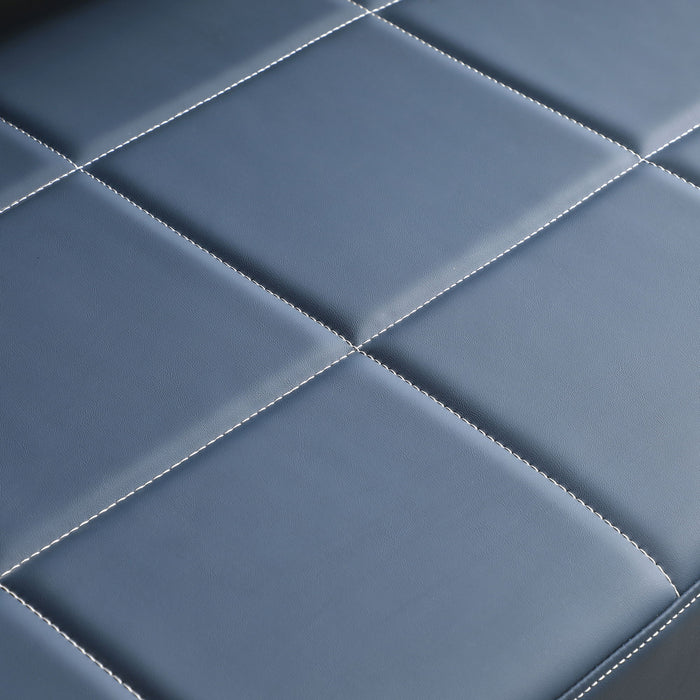 Modern Upholstery Accent Loveseat Sofa For Living Room 2 Seater With Golden Metal Arms