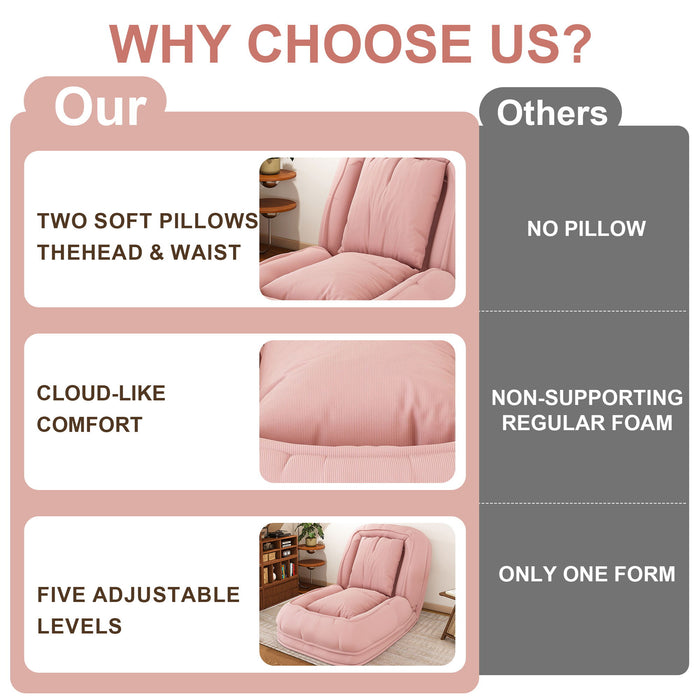 Upholstered Foldable Lazy Sofa Bed For Adults And Pets