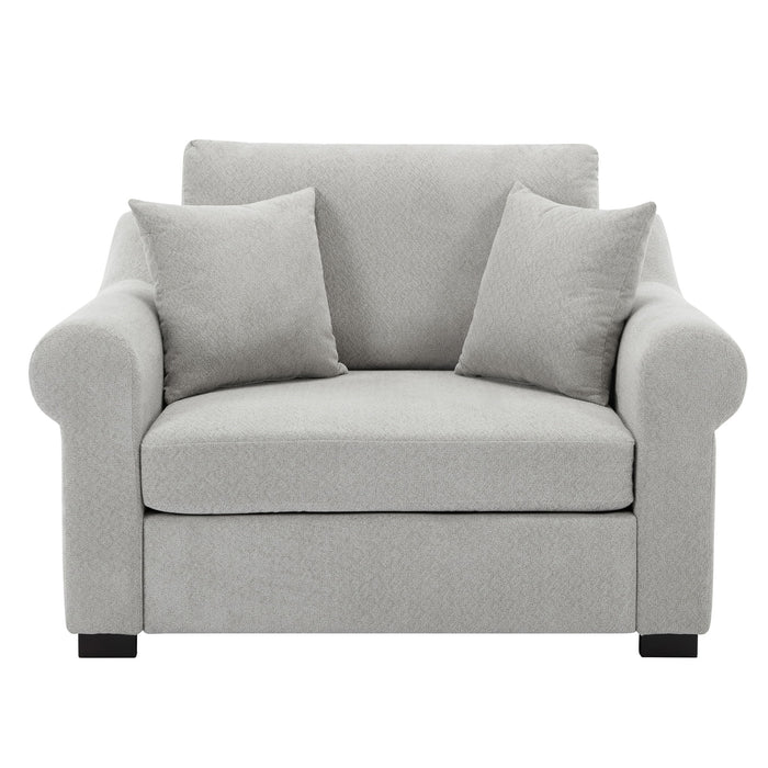 Modern Chenille Oversized Armchair, Chair And A Half, Single Sofa
